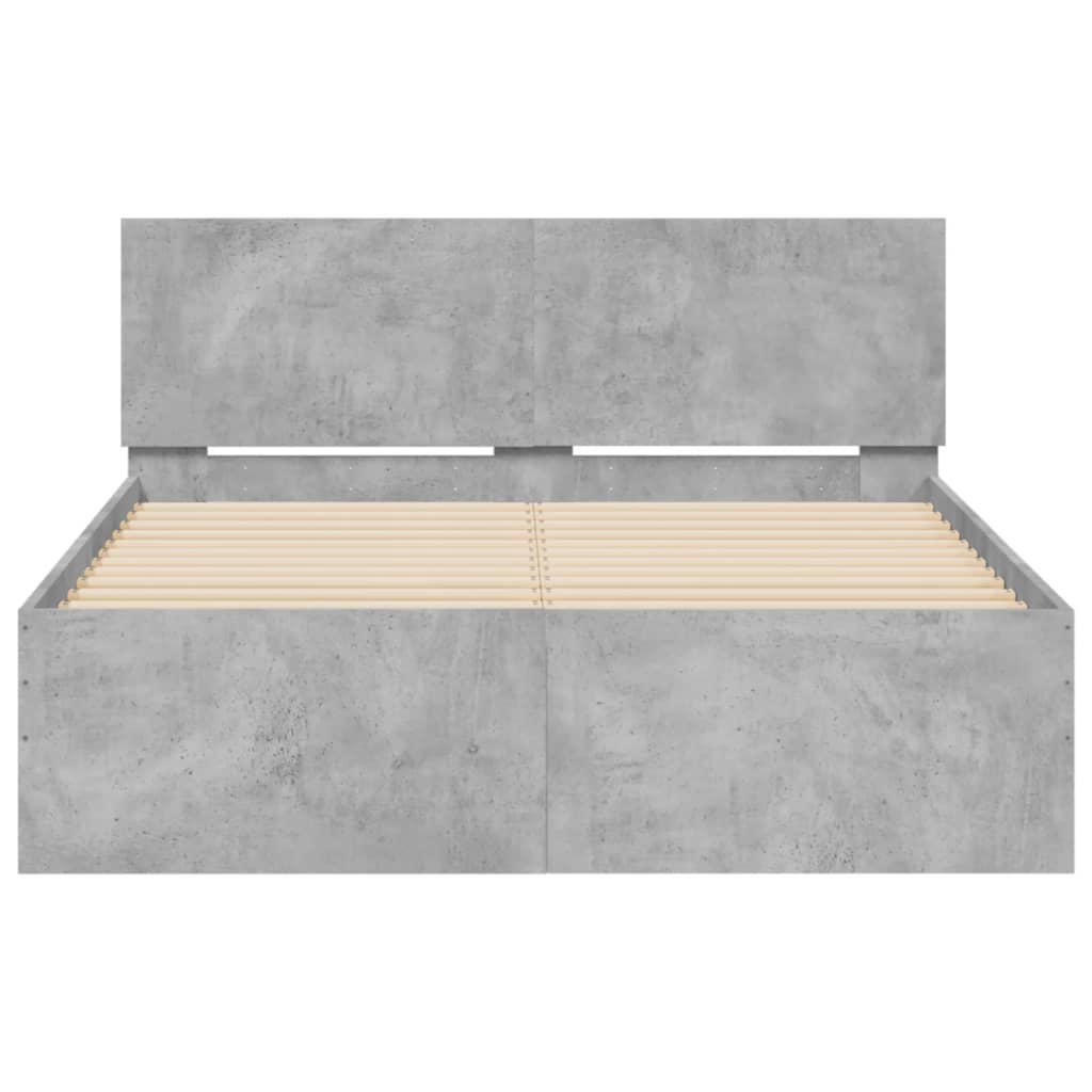 Bed Frame without Mattress Concrete Grey 120x200 cm