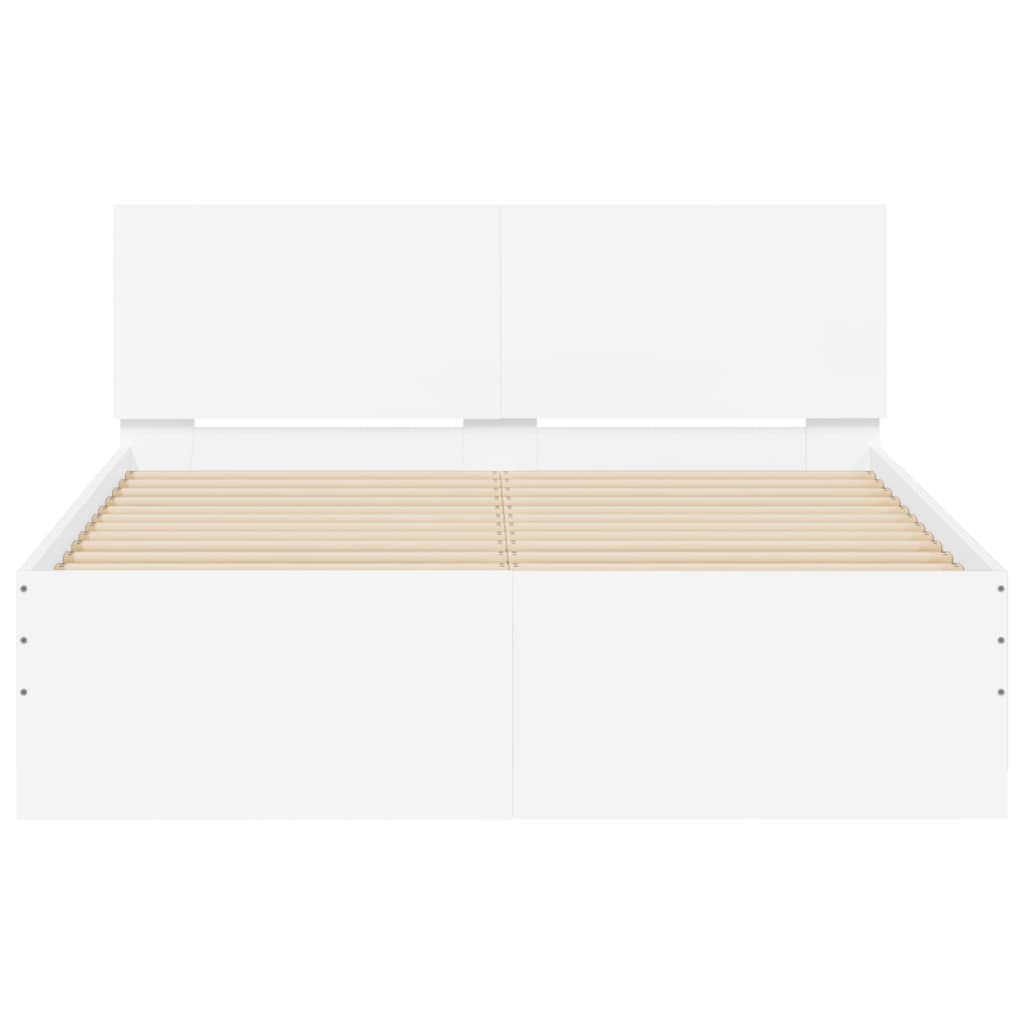 Bed Frame without Mattress White 135x190 cm Double