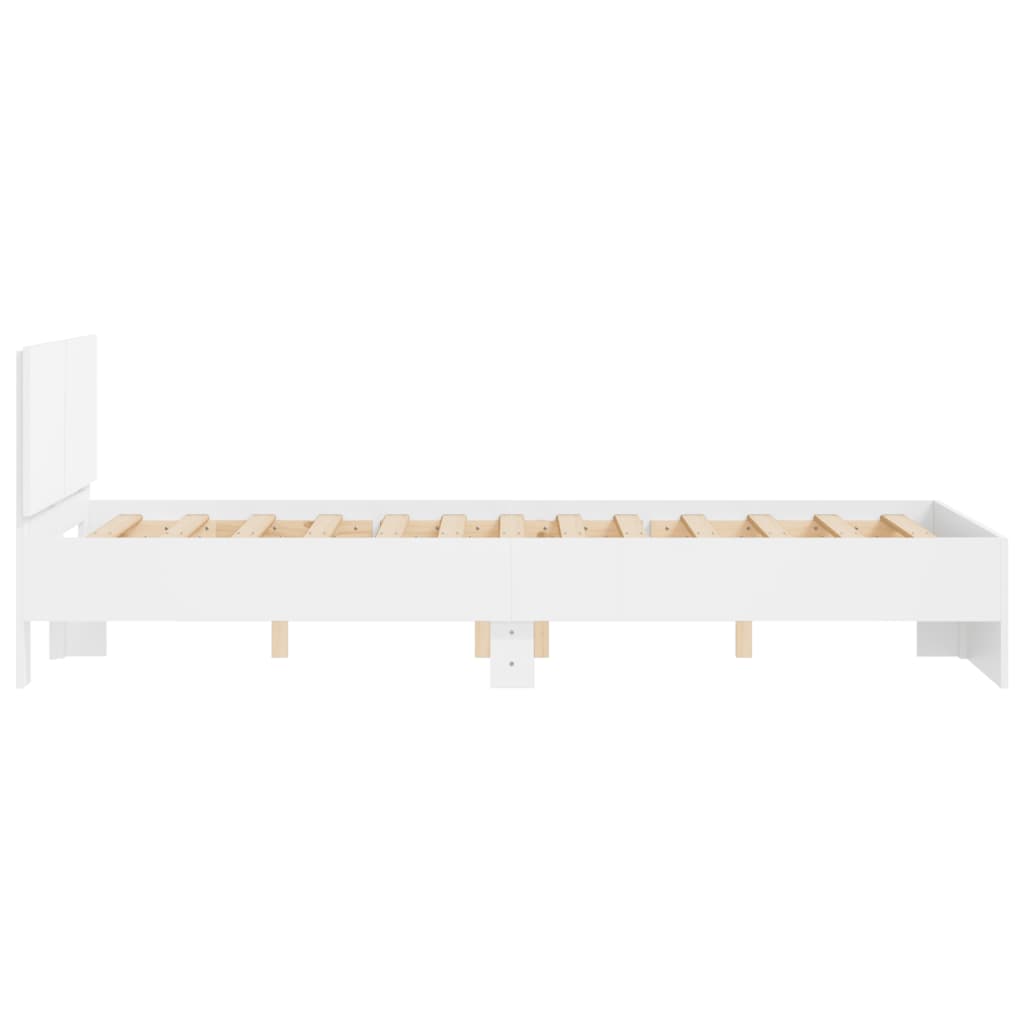 Bed Frame without Mattress White 135x190 cm Double