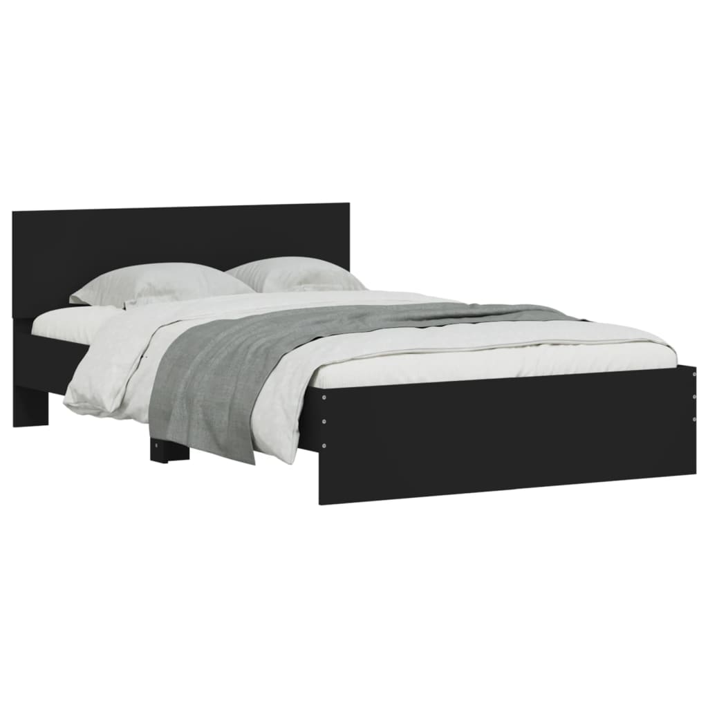 Bed Frame without Mattress Black 135x190 cm Double