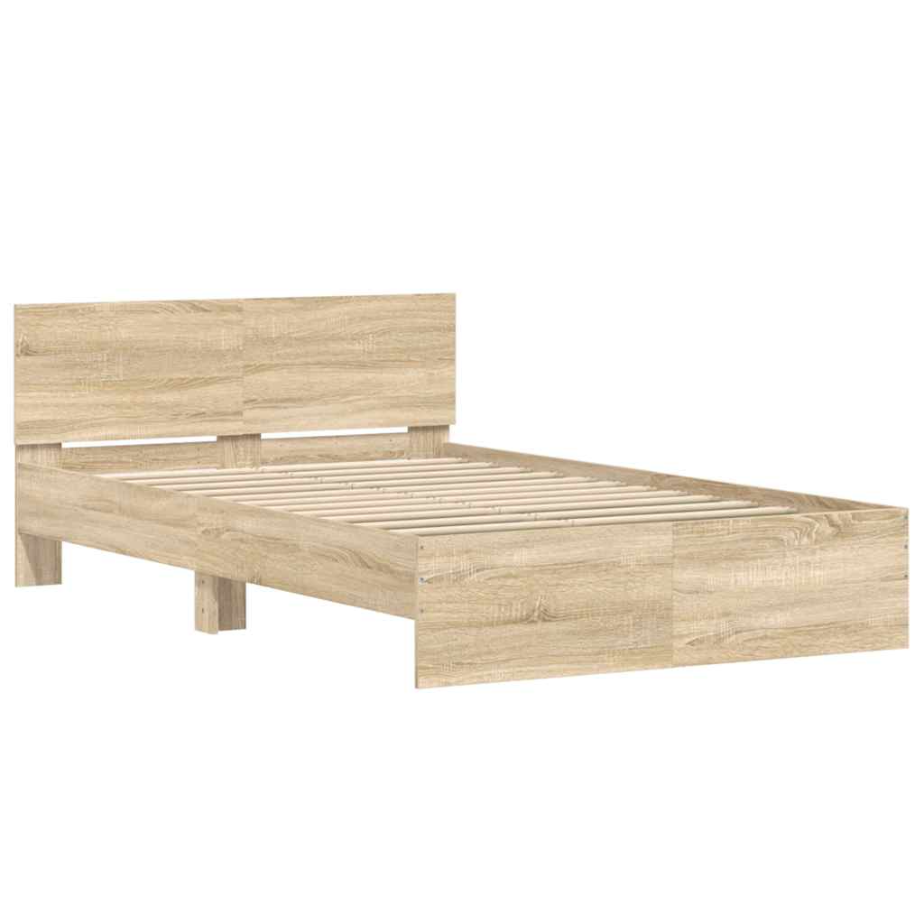 Bed Frame without Mattress Sonoma Oak 135x190 cm Double