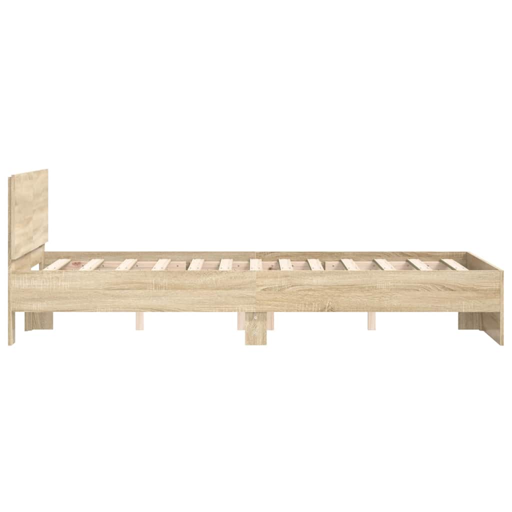 Bed Frame without Mattress Sonoma Oak 135x190 cm Double
