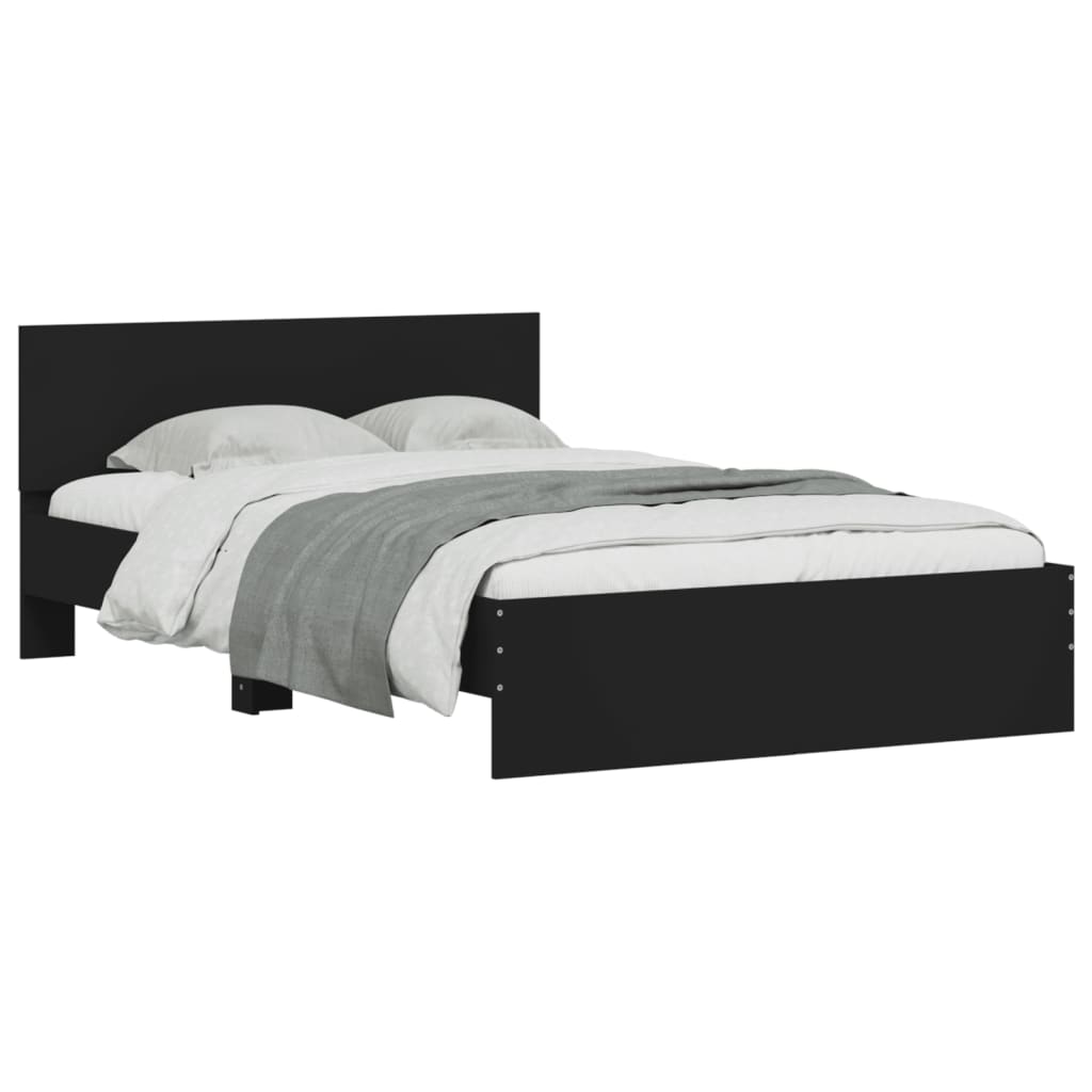 Bed Frame without Mattress Black 120x190 cm Small Double