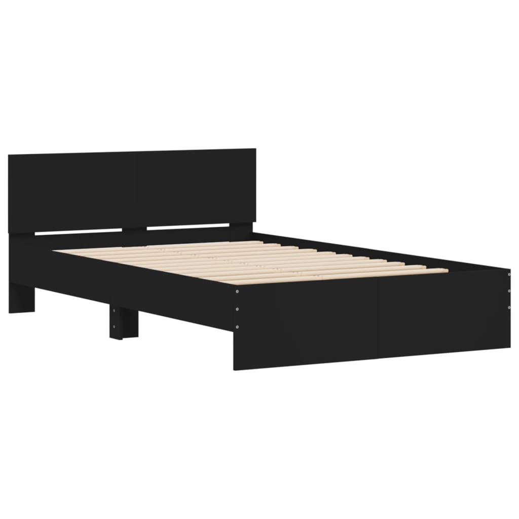 Bed Frame without Mattress Black 120x190 cm Small Double