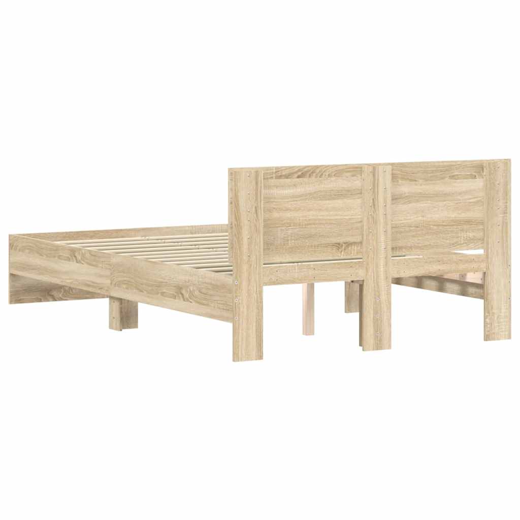 Bed Frame without Mattress Sonoma Oak 120x190 cm Small Double
