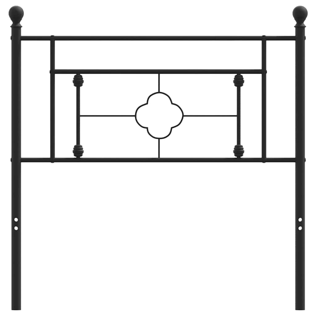 Metal Headboard Black 100 cm
