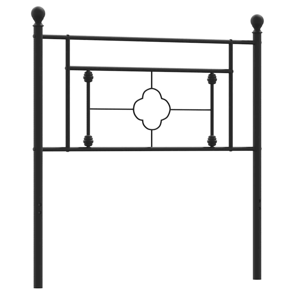 Metal Headboard Black 100 cm