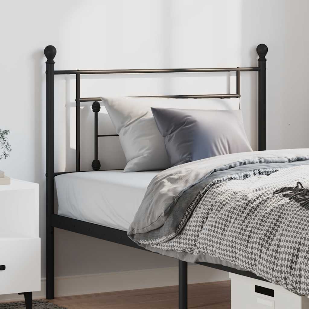 Metal Headboard Black 100 cm