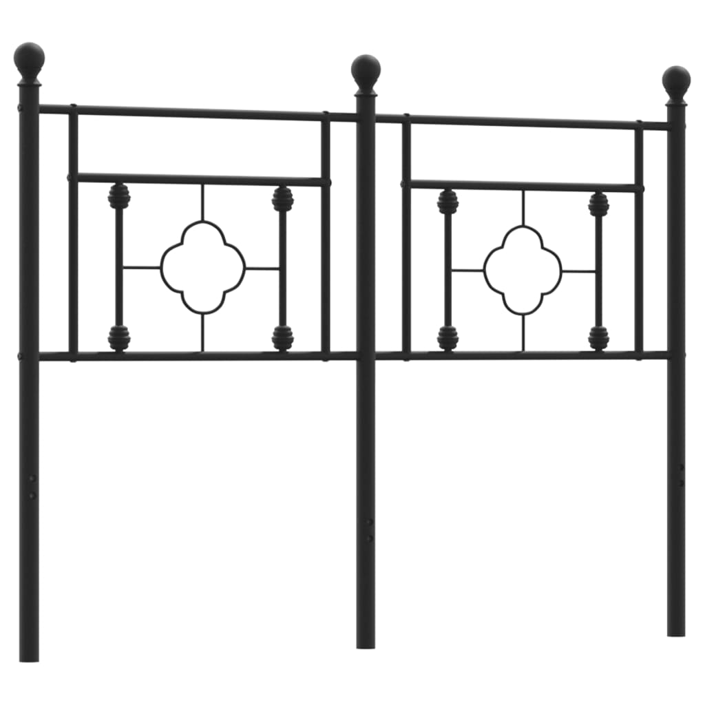 Metal Headboard Black 120 cm