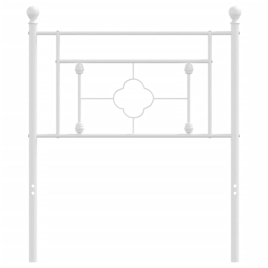 Metal Headboard White 75 cm
