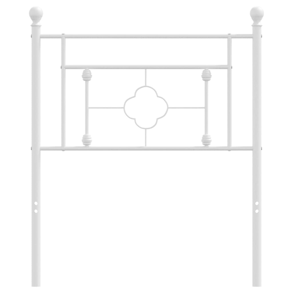 Metal Headboard White 80 cm