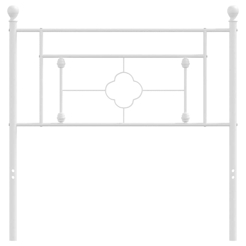 Metal Headboard White 100 cm