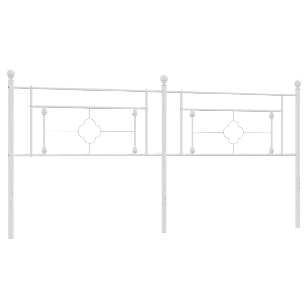 Metal Headboard White 193 cm