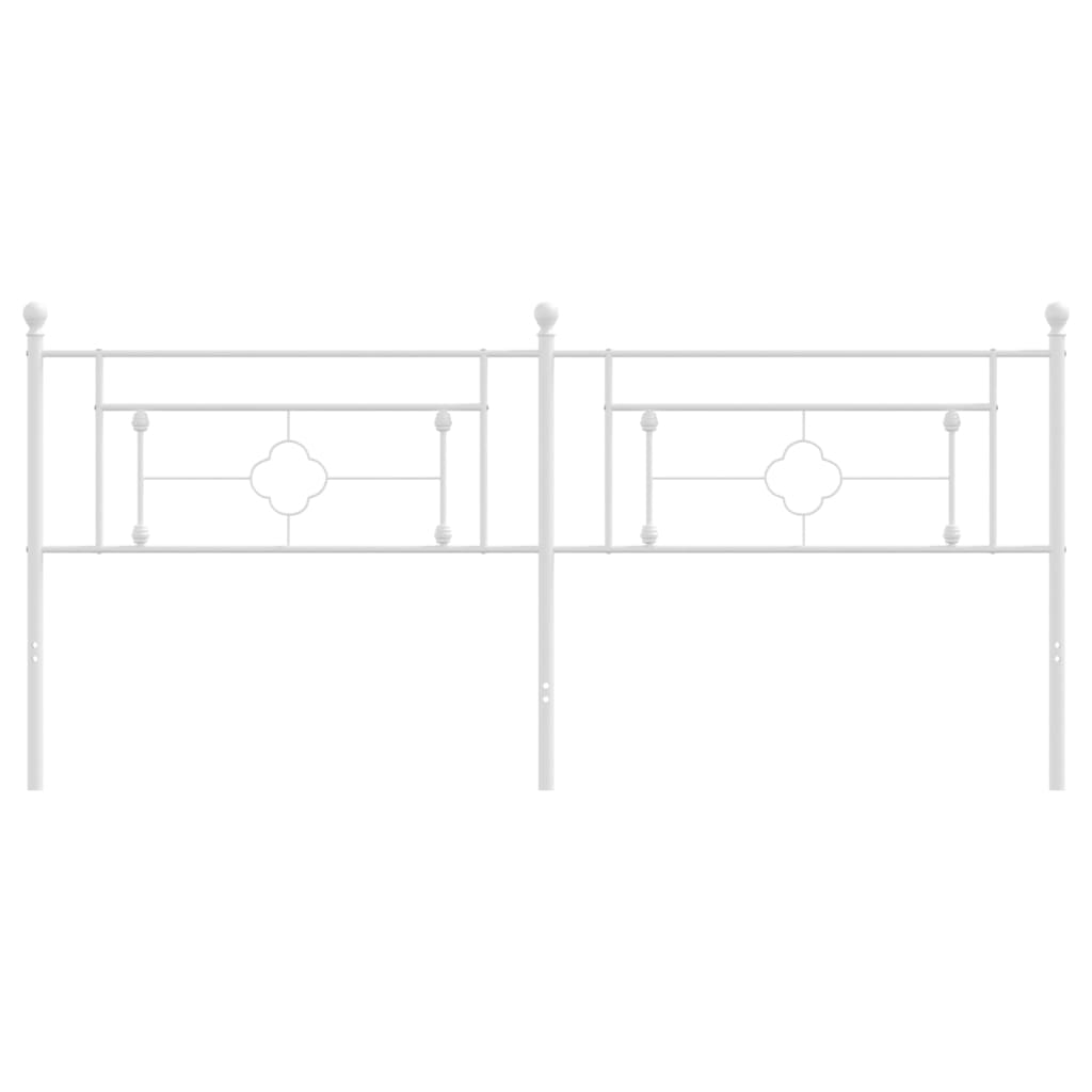 Metal Headboard White 200 cm