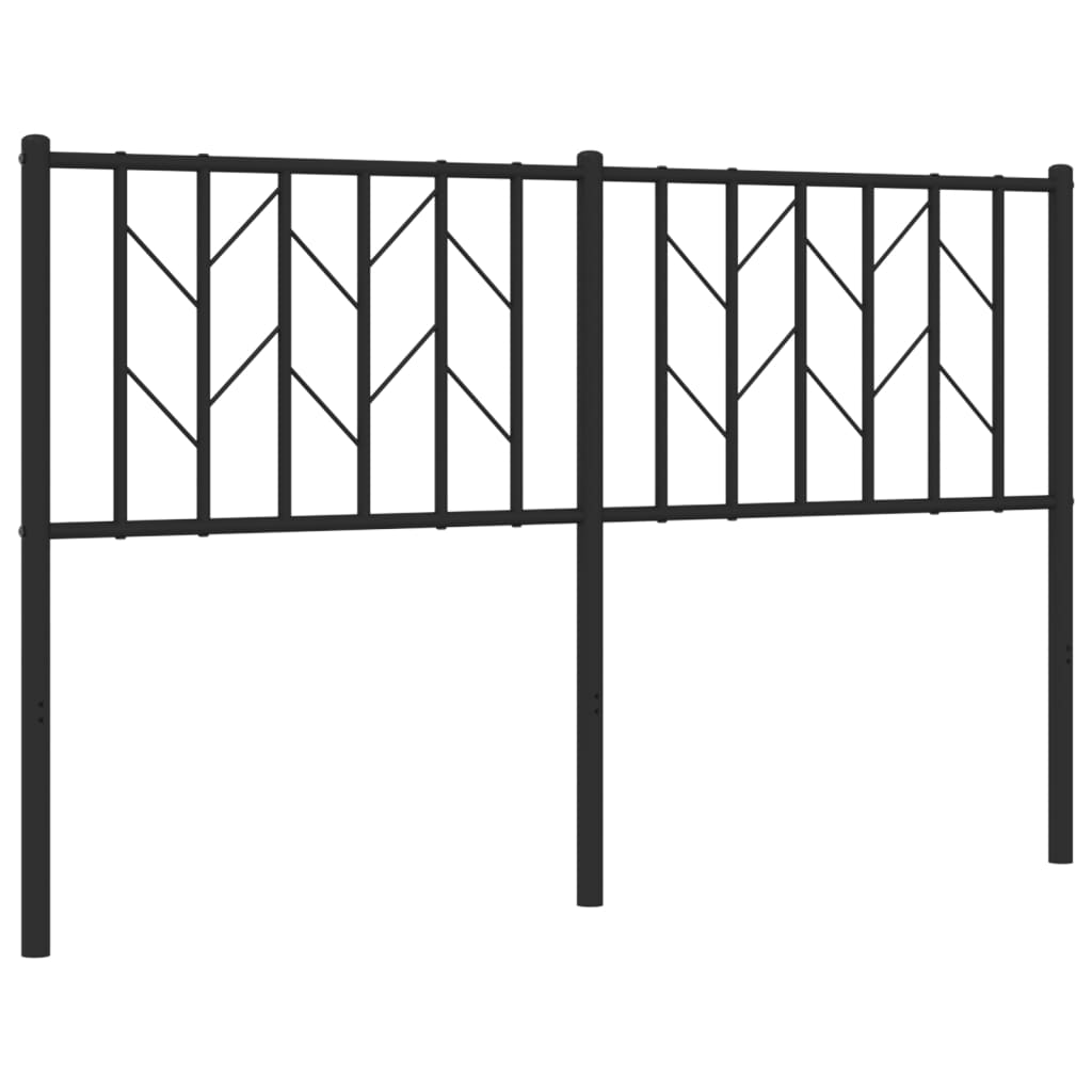 Metal Headboard Black 140 cm