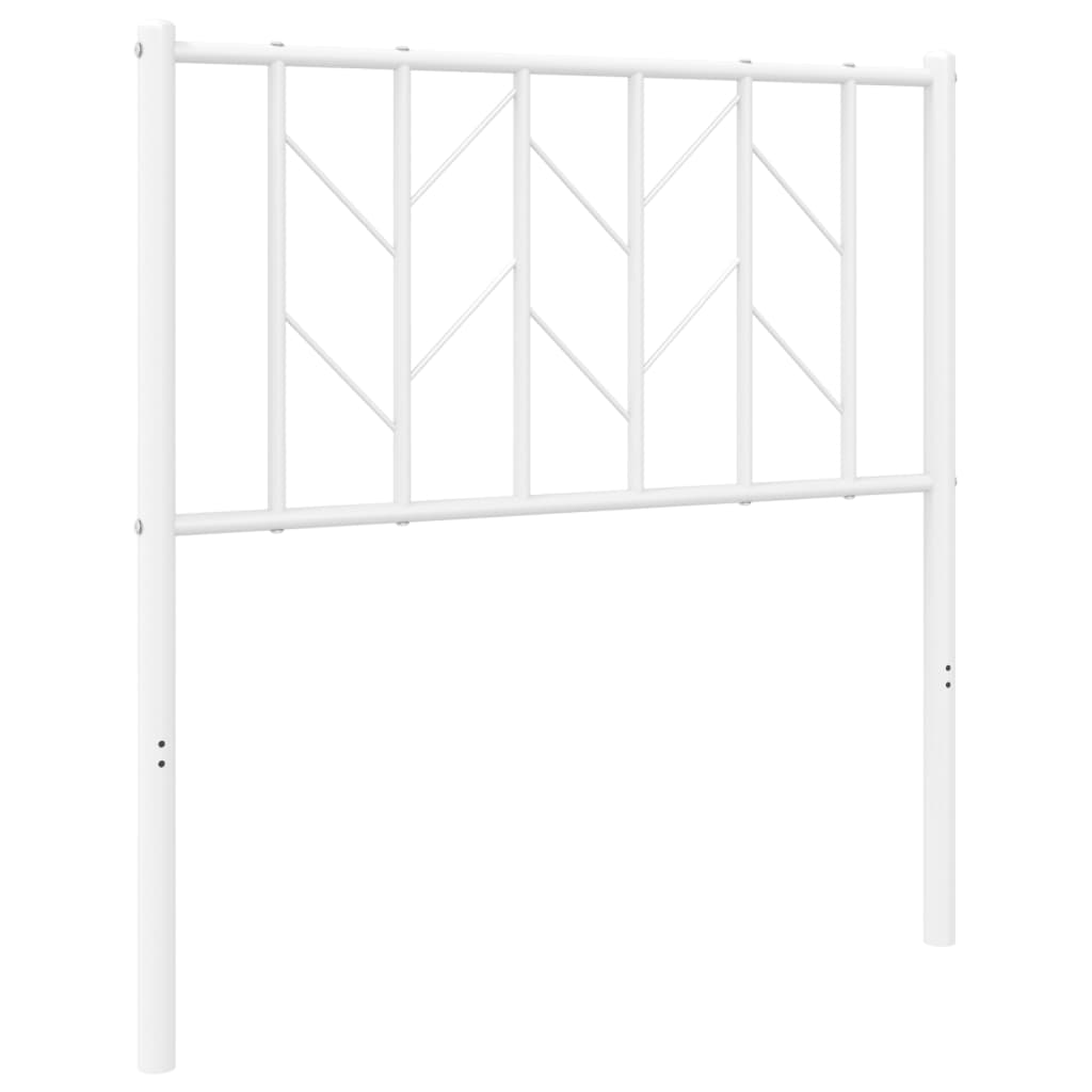 Metal Headboard White 80 cm