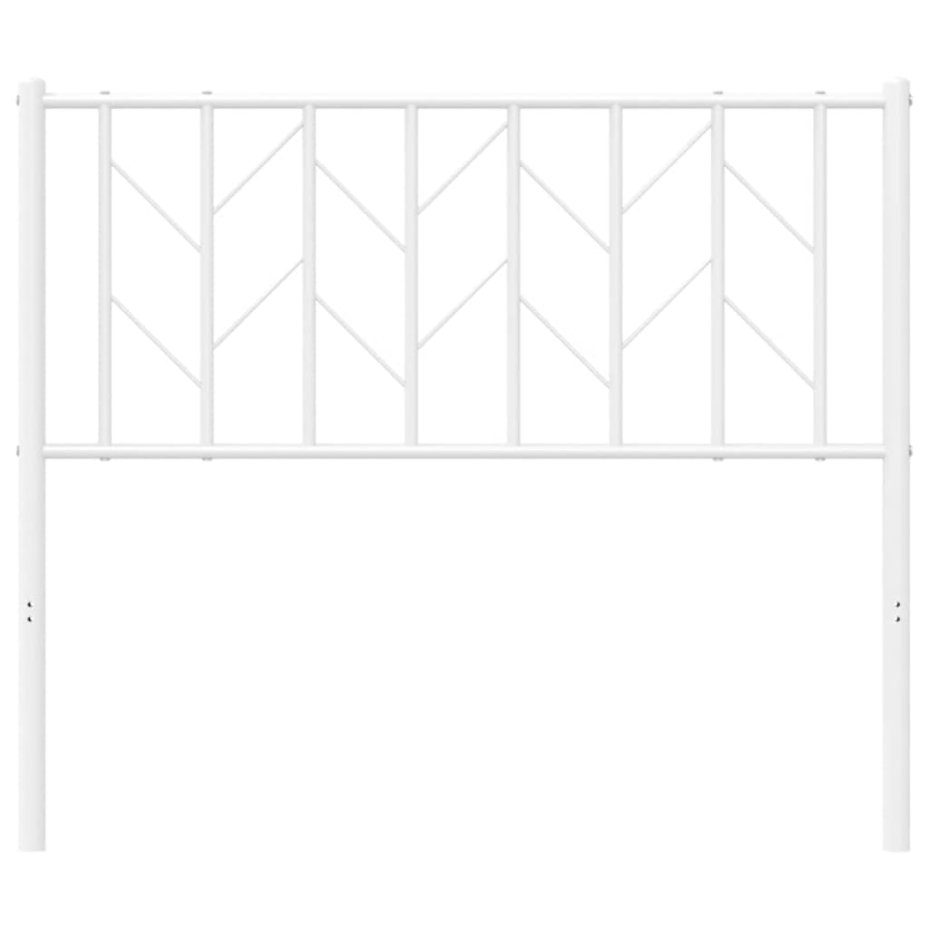 Metal Headboard White 100 cm