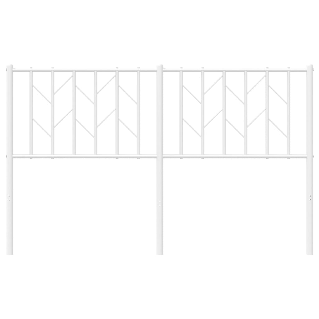 Metal Headboard White 140 cm