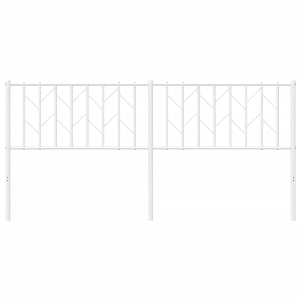 Metal Headboard White 180 cm