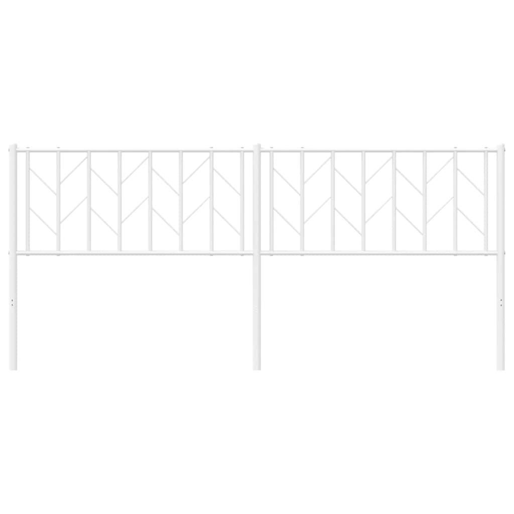 Metal Headboard White 193 cm