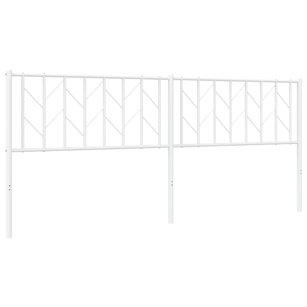 Metal Headboard White 200 cm