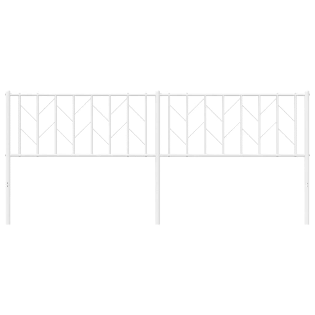 Metal Headboard White 200 cm
