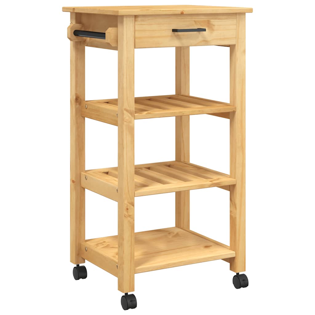 Kitchen Trolley MONZA 48x40x88.5 cm Solid Wood Pine