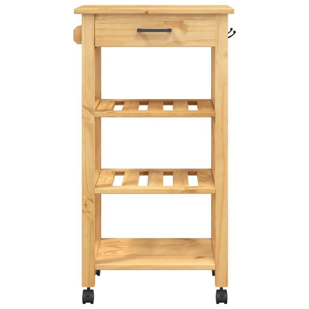 Kitchen Trolley MONZA 48x40x88.5 cm Solid Wood Pine