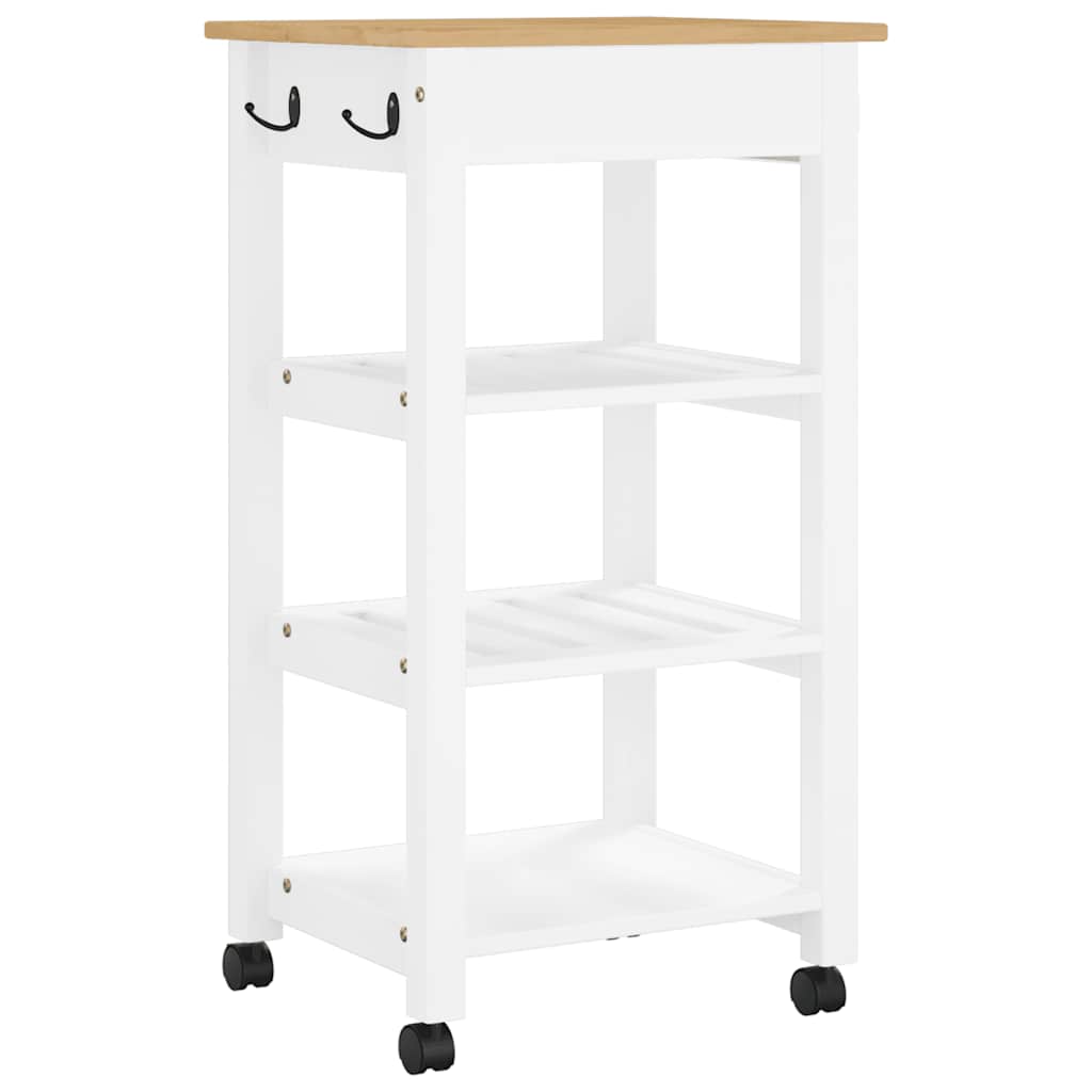Kitchen Trolley MONZA 48x40x88.5 cm Solid Wood Pine