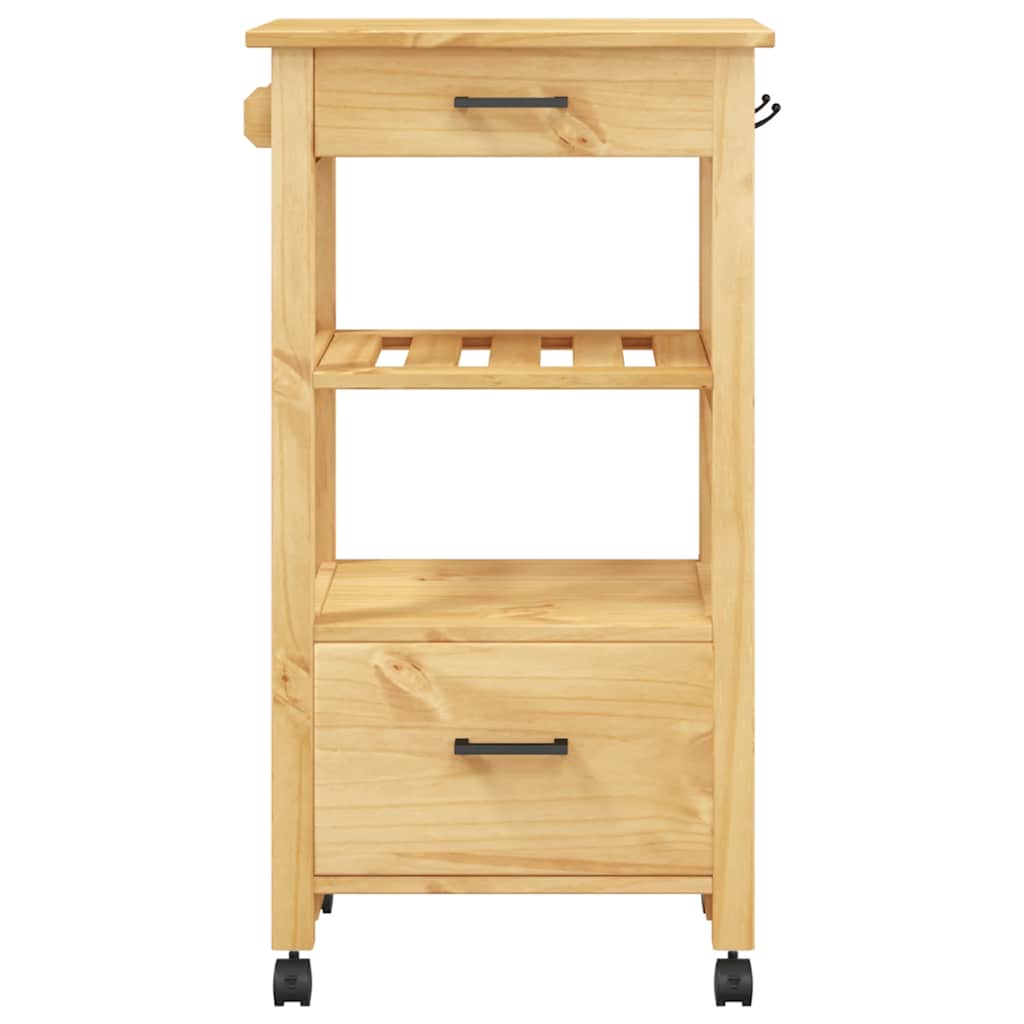 Kitchen Trolley MONZA 48x40x88.5 cm Solid Wood Pine