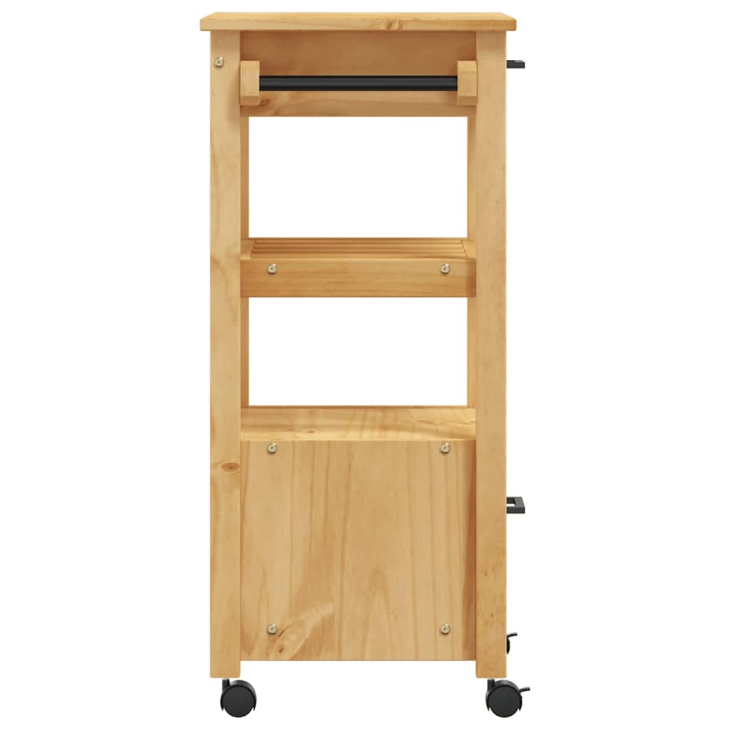 Kitchen Trolley MONZA 48x40x88.5 cm Solid Wood Pine