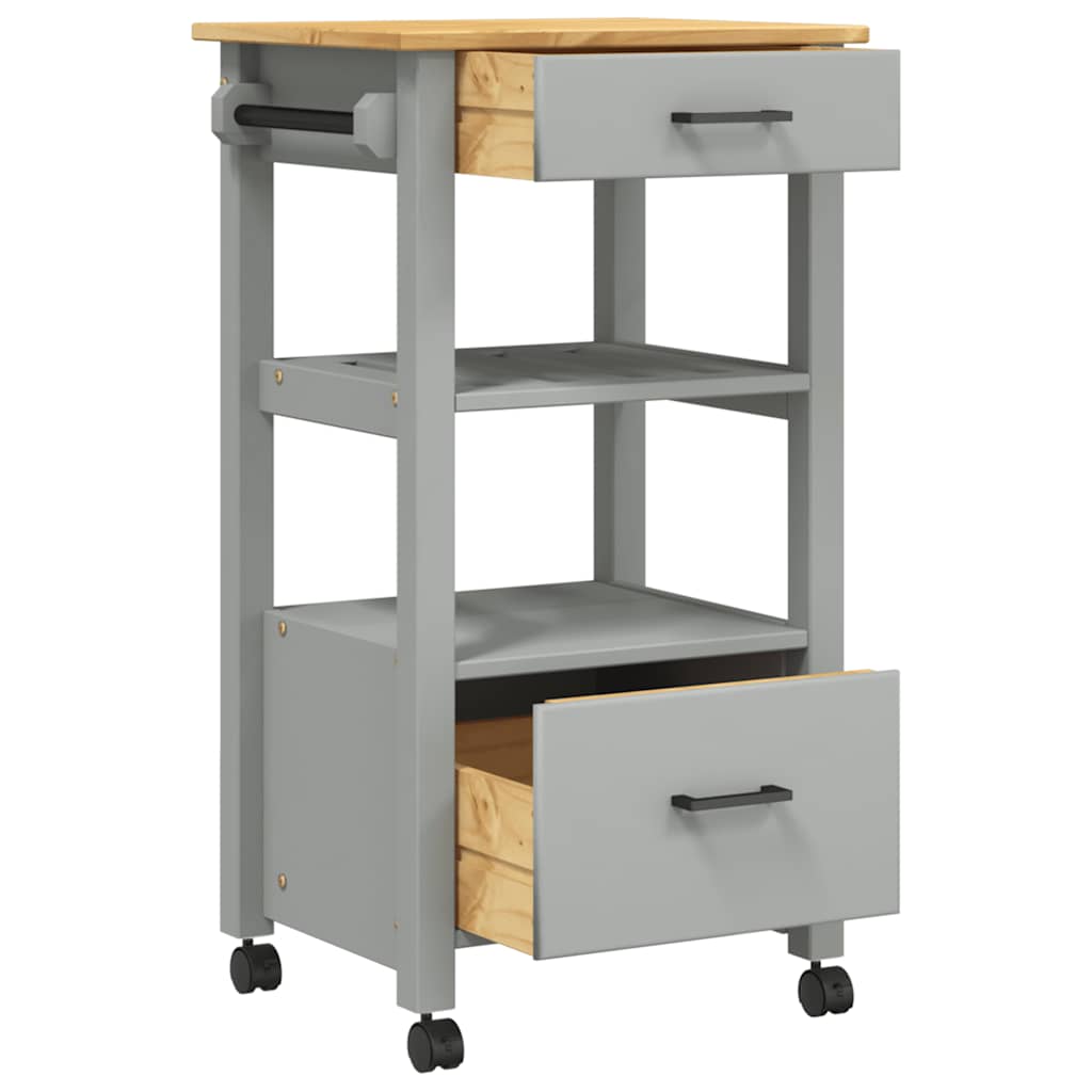 Kitchen Trolley MONZA 48x40x88.5 cm Solid Wood Pine