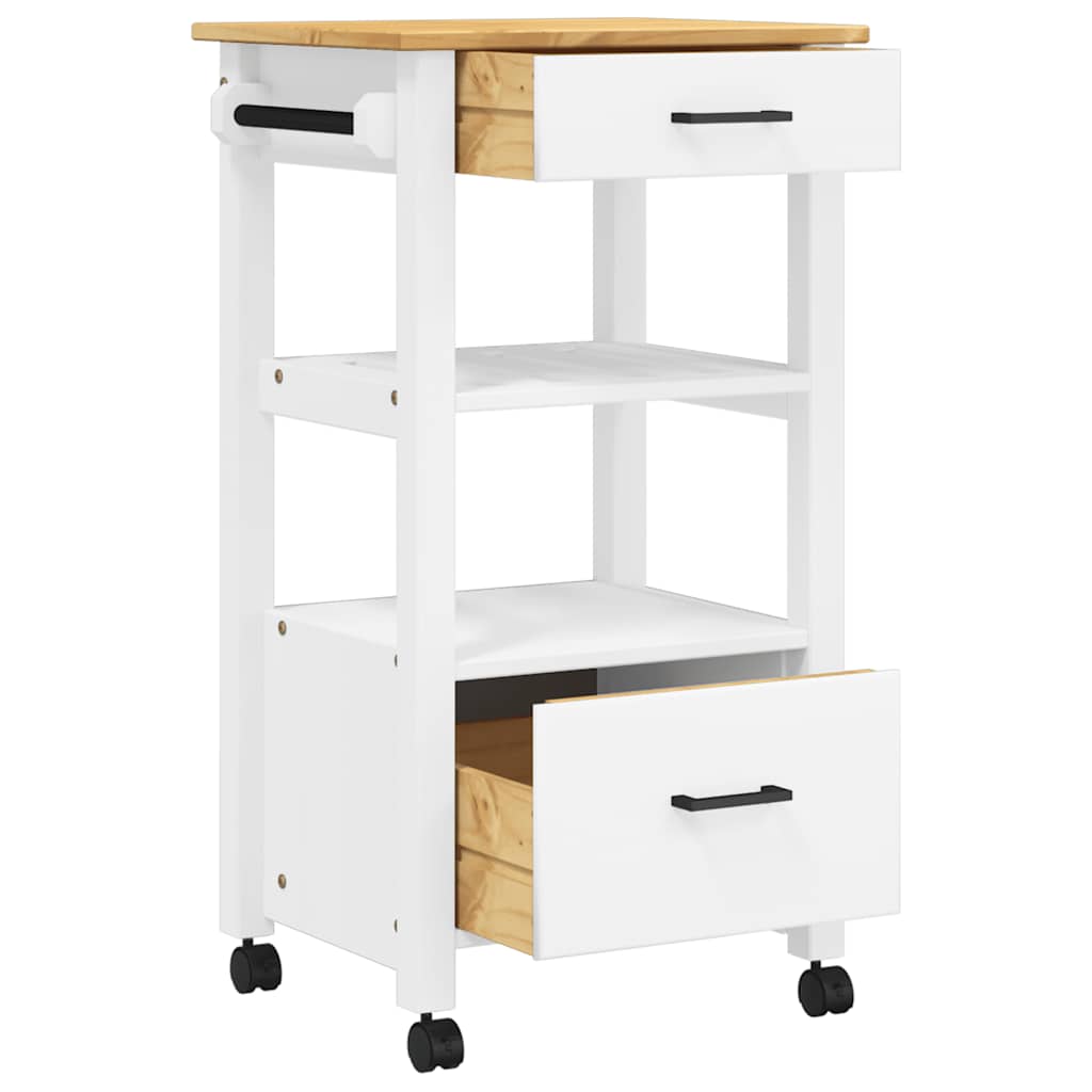 Kitchen Trolley MONZA 48x40x88.5 cm Solid Wood Pine