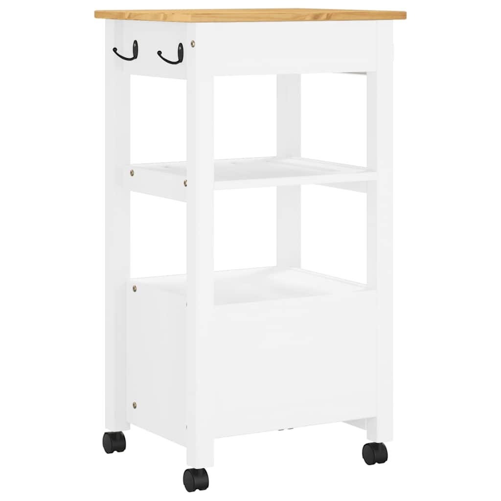 Kitchen Trolley MONZA 48x40x88.5 cm Solid Wood Pine