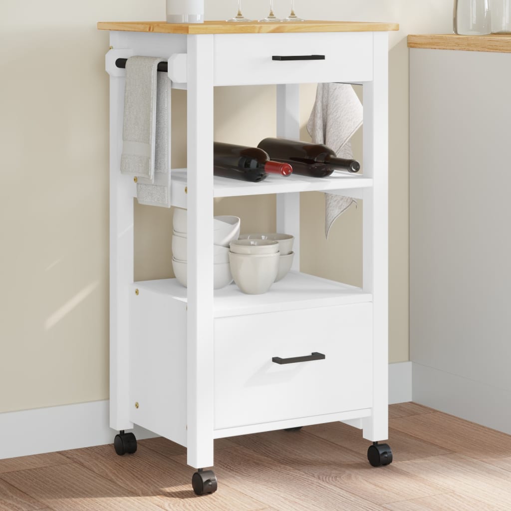 Kitchen Trolley MONZA 48x40x88.5 cm Solid Wood Pine