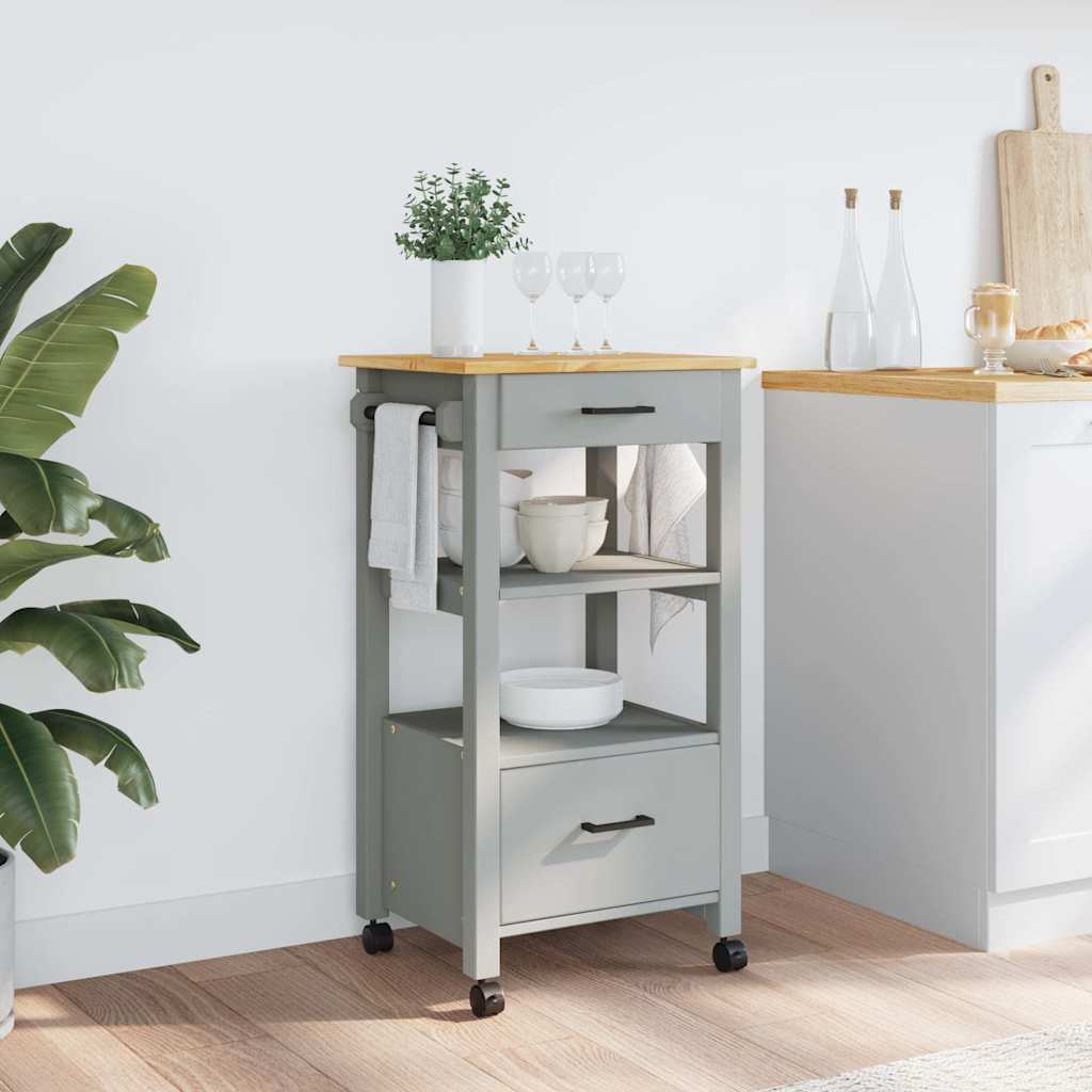 Kitchen Trolley MONZA 48x40x88.5 cm Solid Wood Pine
