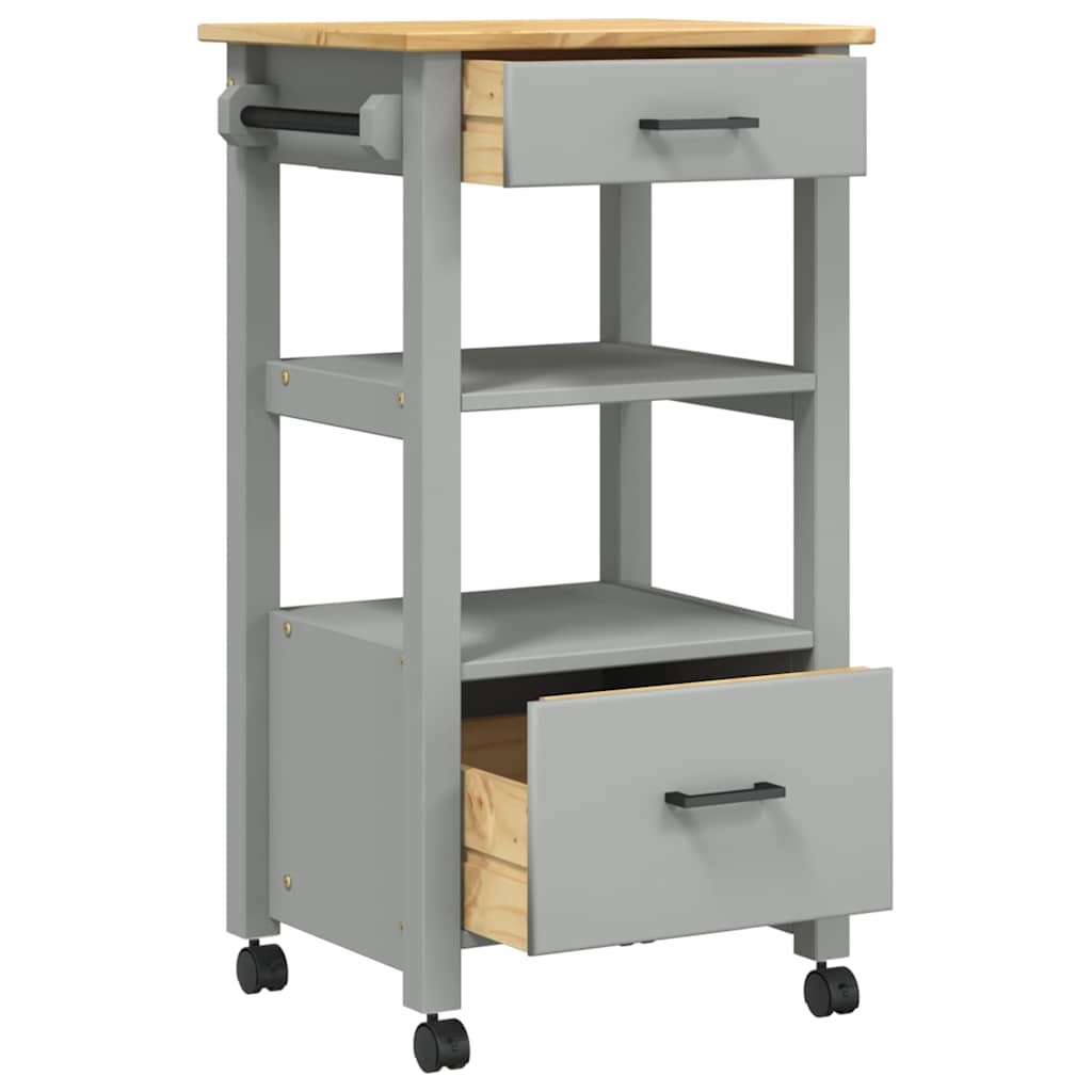 Kitchen Trolley MONZA 48x40x88.5 cm Solid Wood Pine