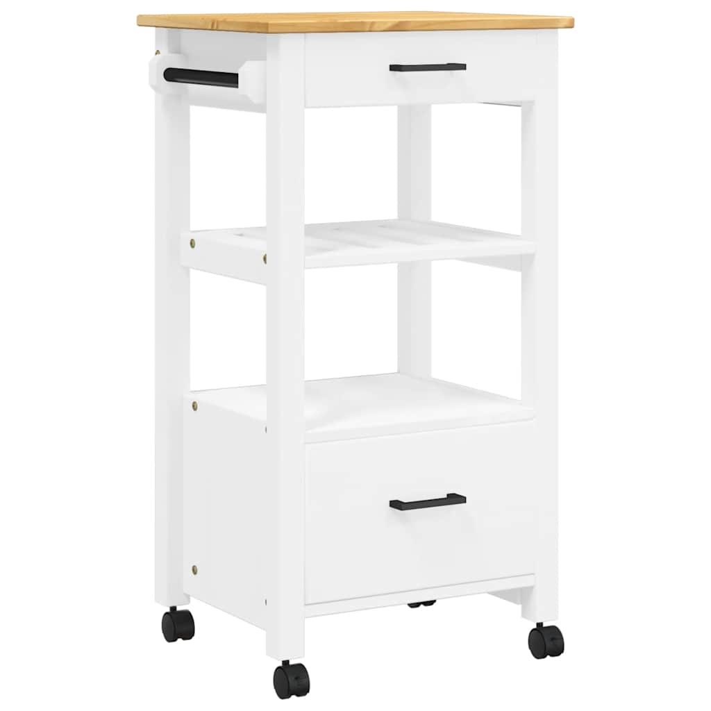 Kitchen Trolley MONZA 48x40x88.5 cm Solid Wood Pine