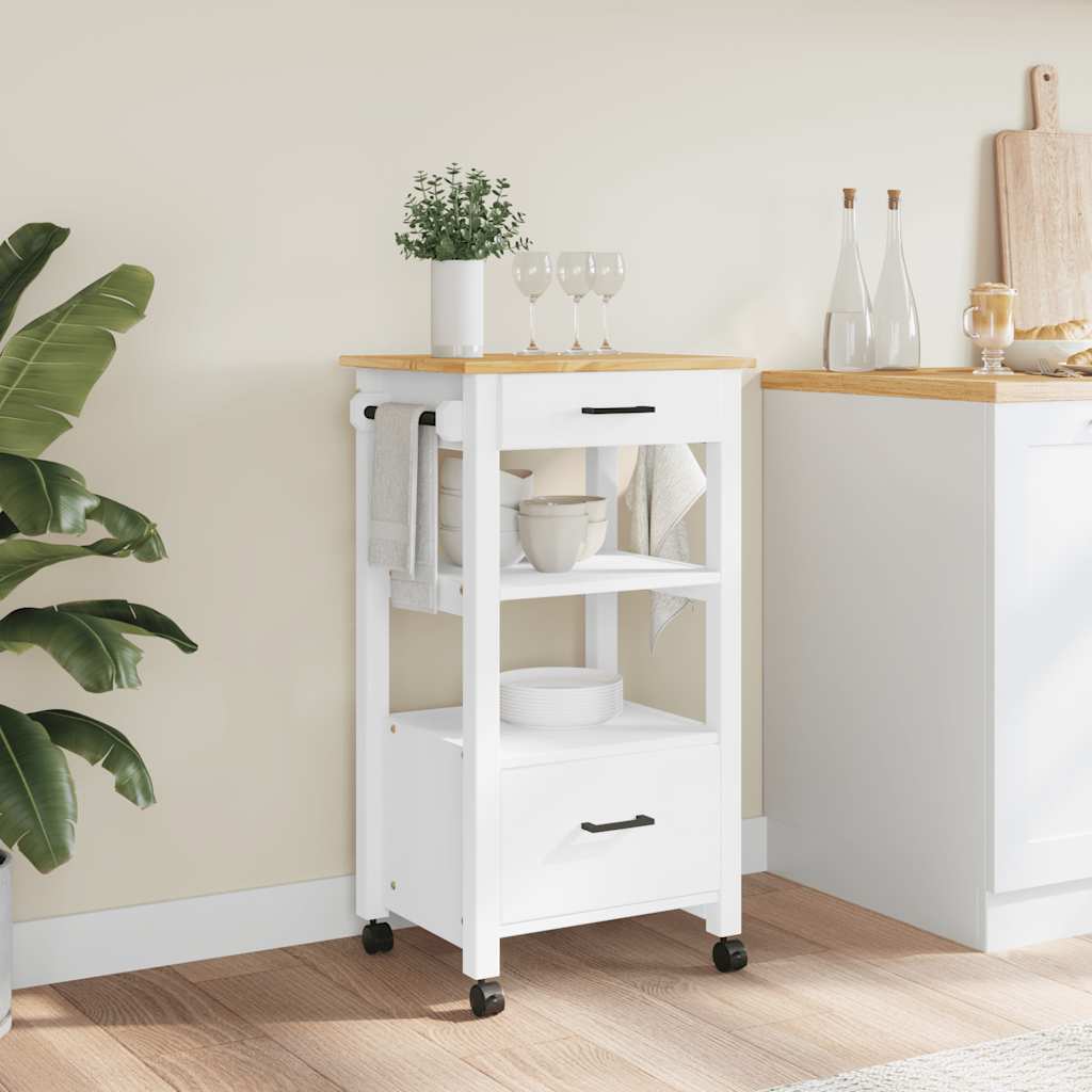 Kitchen Trolley MONZA 48x40x88.5 cm Solid Wood Pine