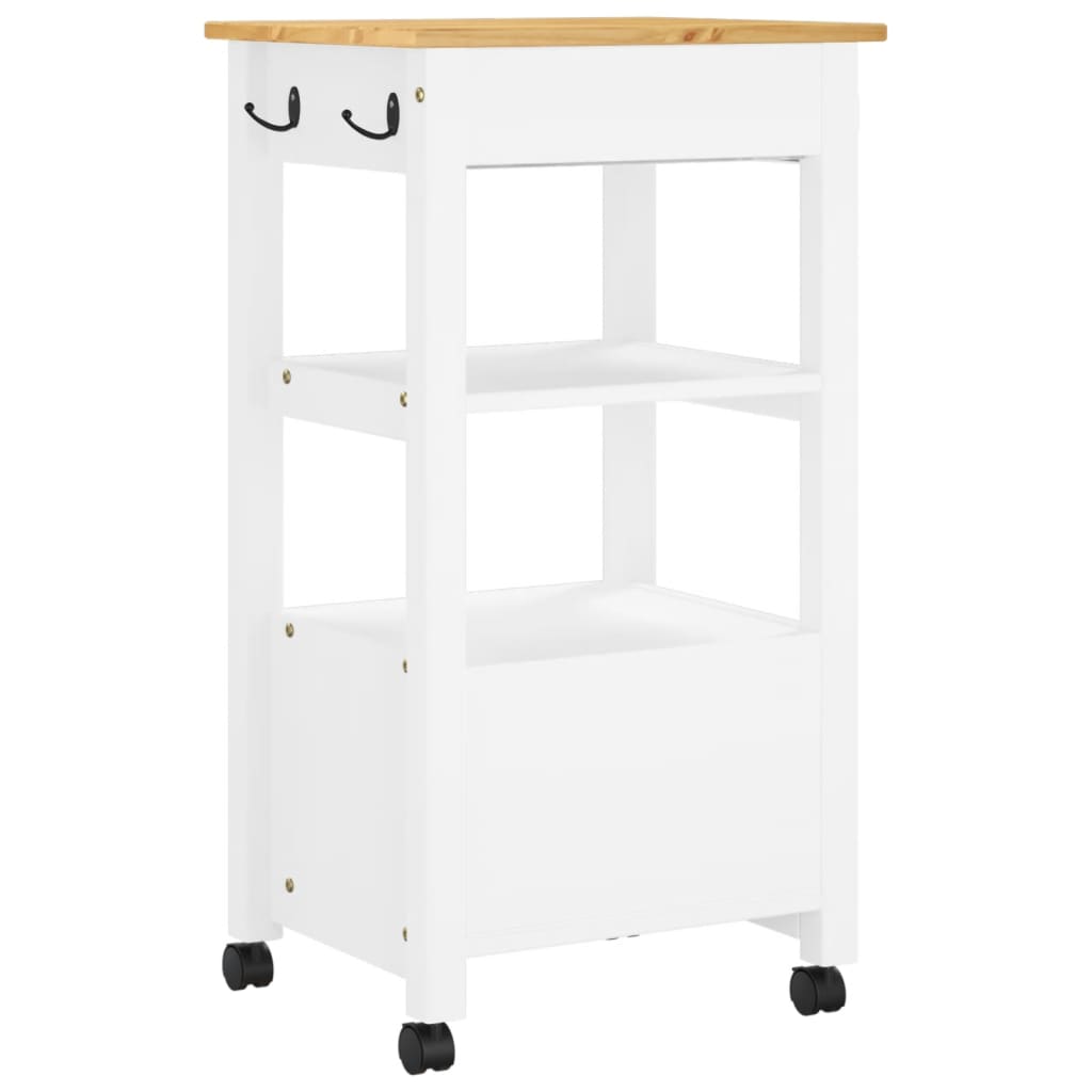 Kitchen Trolley MONZA 48x40x88.5 cm Solid Wood Pine