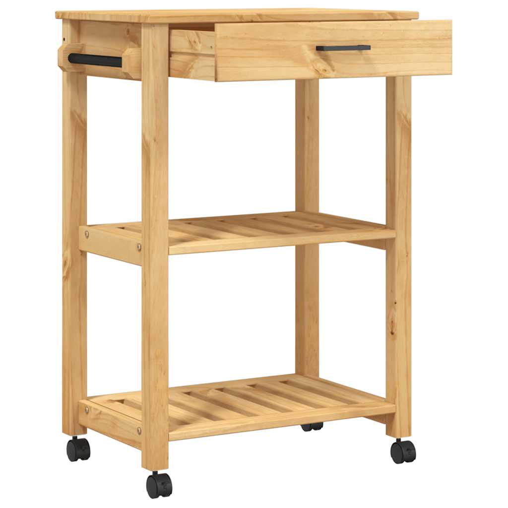 Kitchen Trolley MONZA 60x40x88.5 cm Solid Wood Pine
