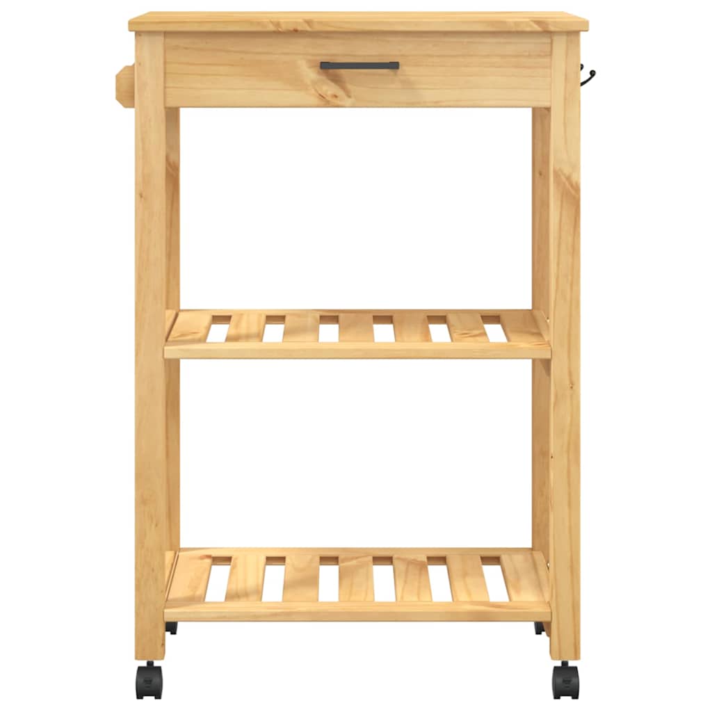 Kitchen Trolley MONZA 60x40x88.5 cm Solid Wood Pine