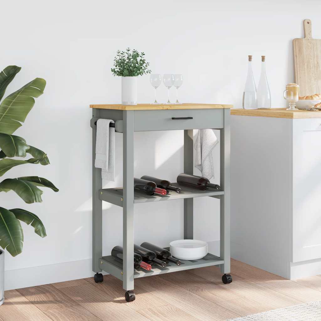 Kitchen Trolley MONZA 60x40x88.5 cm Solid Wood Pine