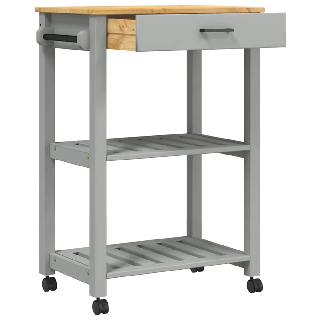 Kitchen Trolley MONZA 60x40x88.5 cm Solid Wood Pine
