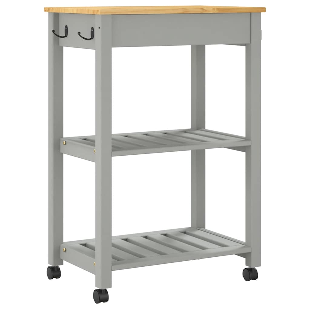 Kitchen Trolley MONZA 60x40x88.5 cm Solid Wood Pine