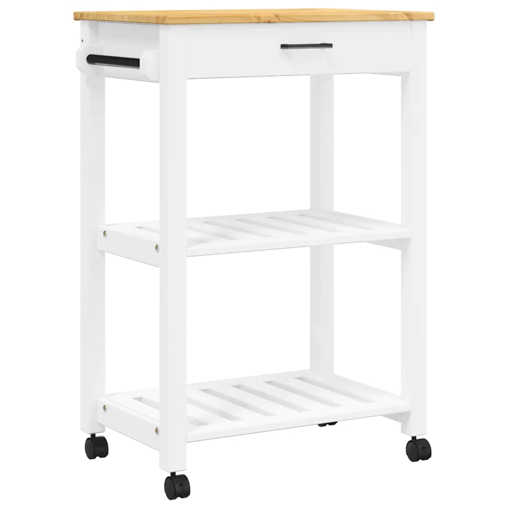 Kitchen Trolley MONZA 60x40x88.5 cm Solid Wood Pine