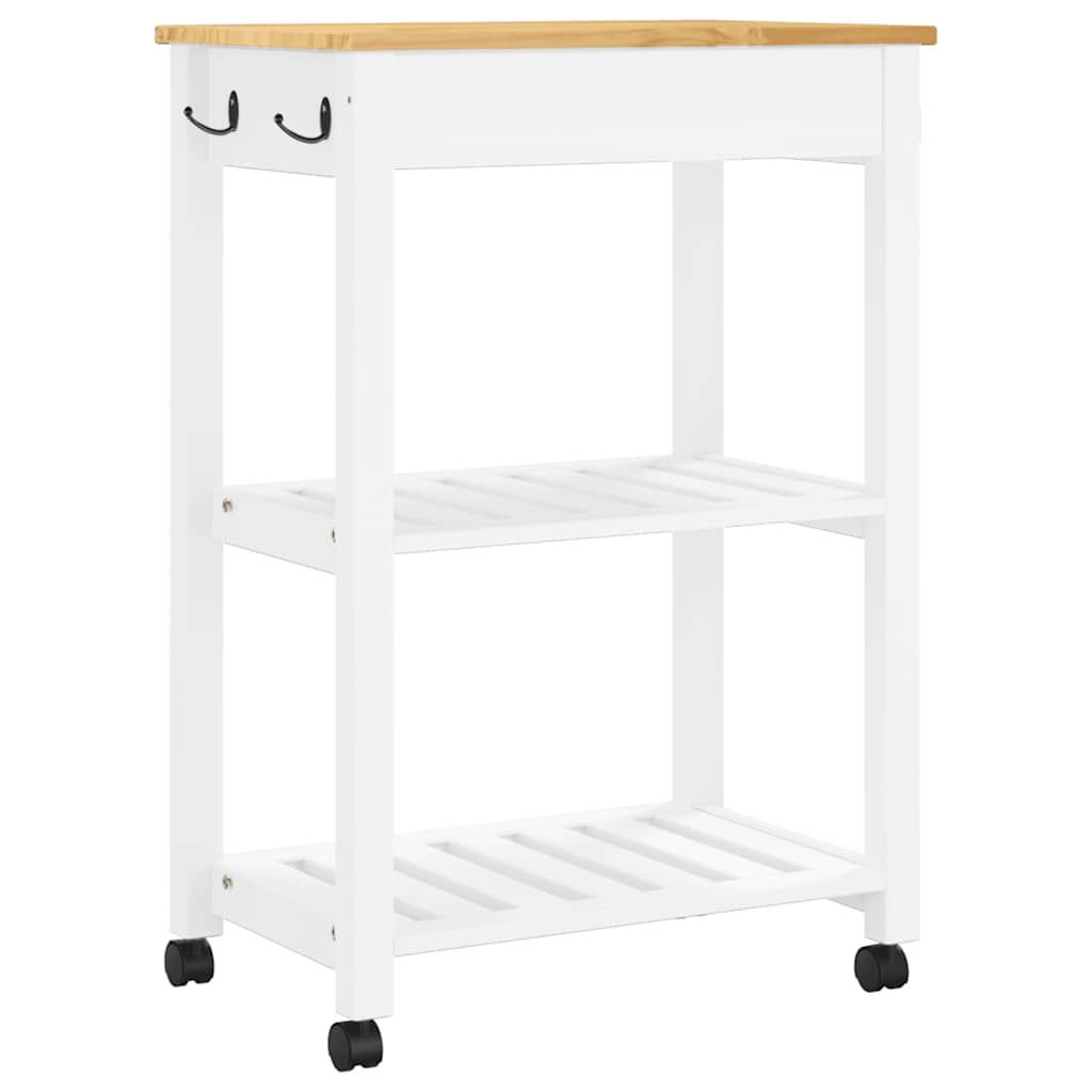 Kitchen Trolley MONZA 60x40x88.5 cm Solid Wood Pine