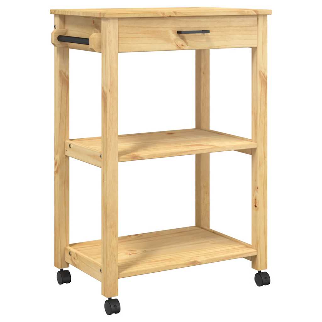 Kitchen Trolley MONZA 60x40x88.5 cm Solid Wood Pine