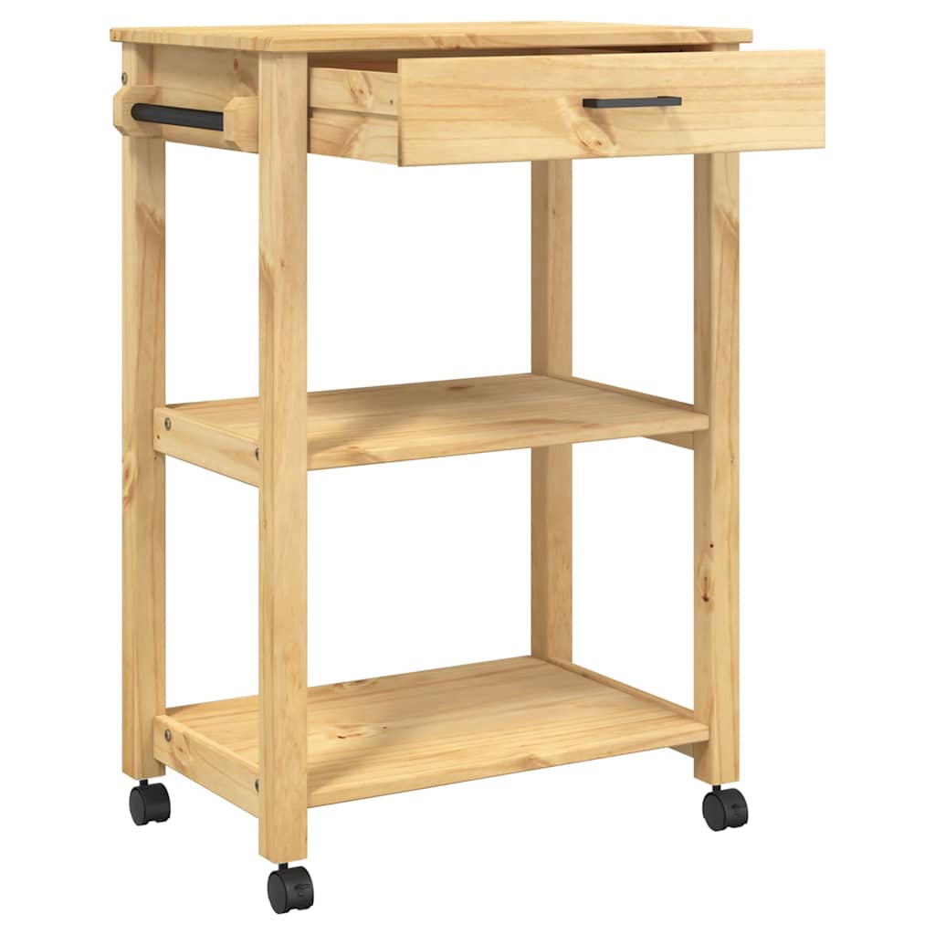 Kitchen Trolley MONZA 60x40x88.5 cm Solid Wood Pine