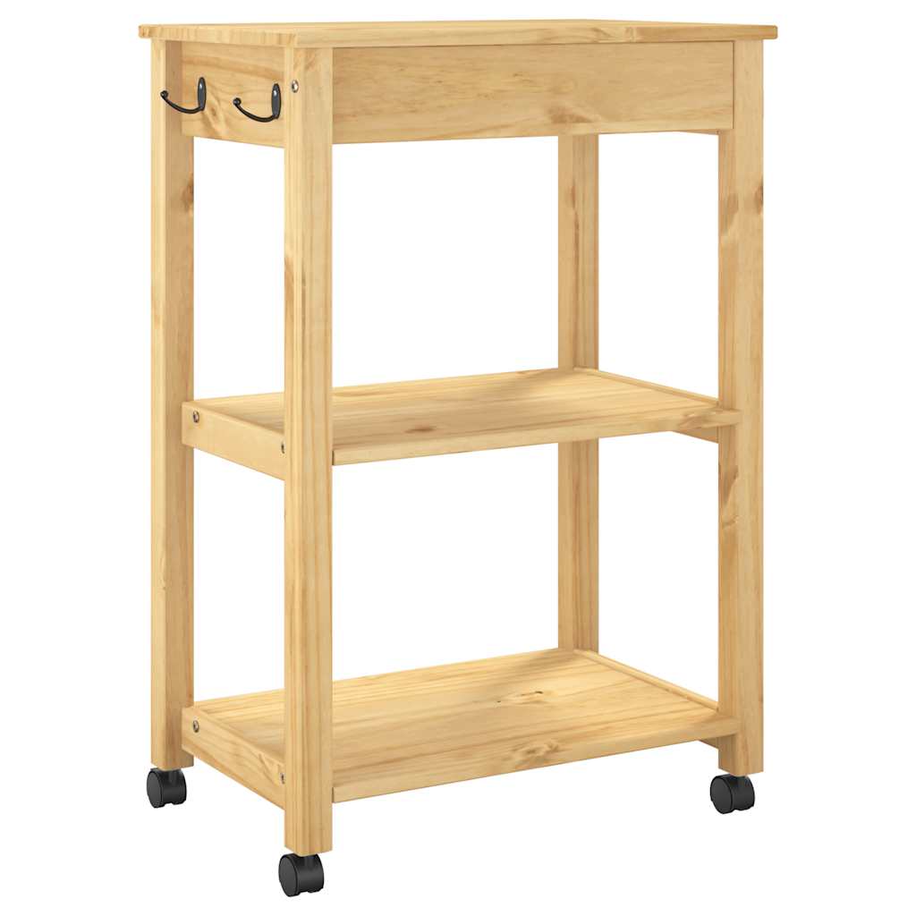 Kitchen Trolley MONZA 60x40x88.5 cm Solid Wood Pine